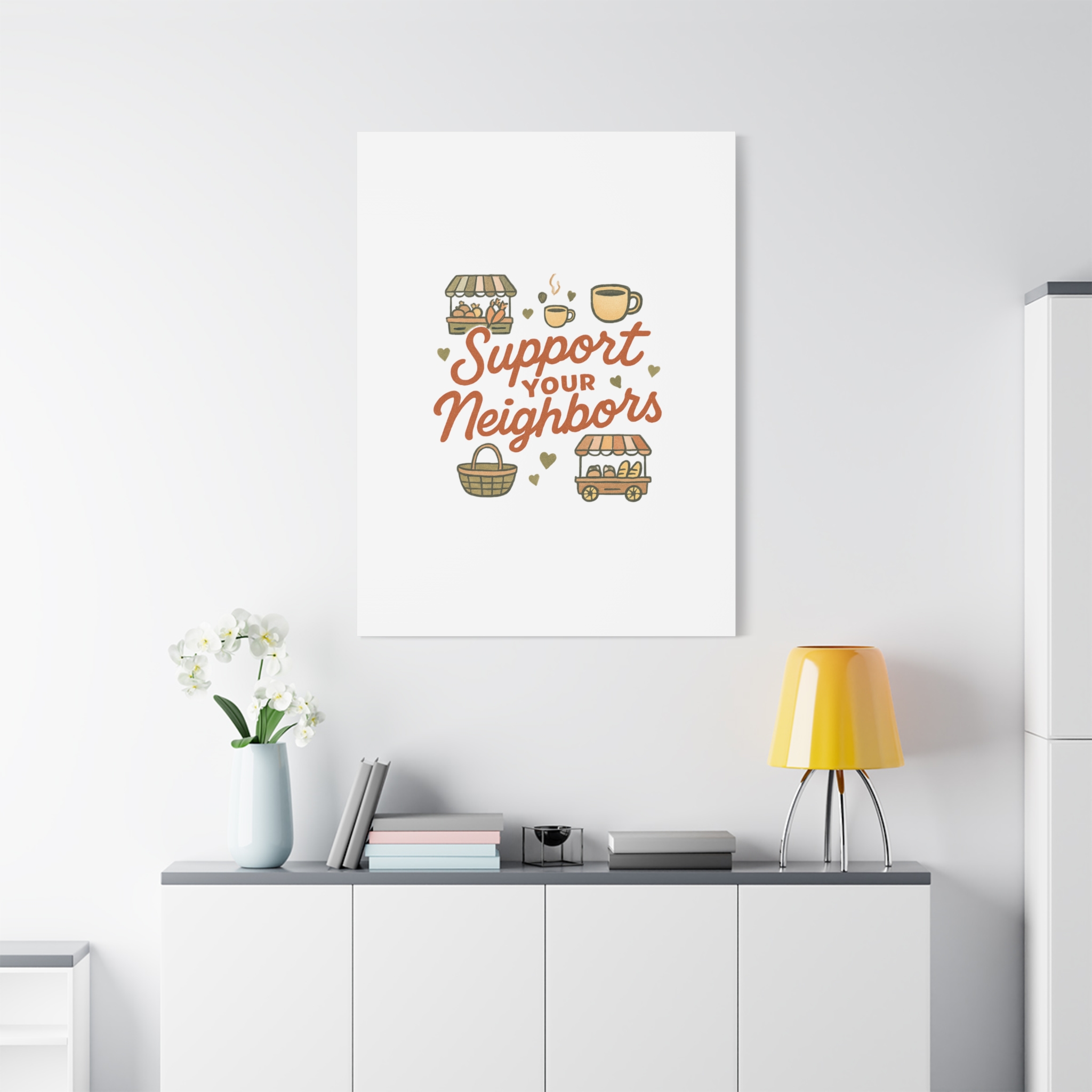support your neighbors canvas | matte stretched wall art support your neighbors canvas | matte stretched wall art