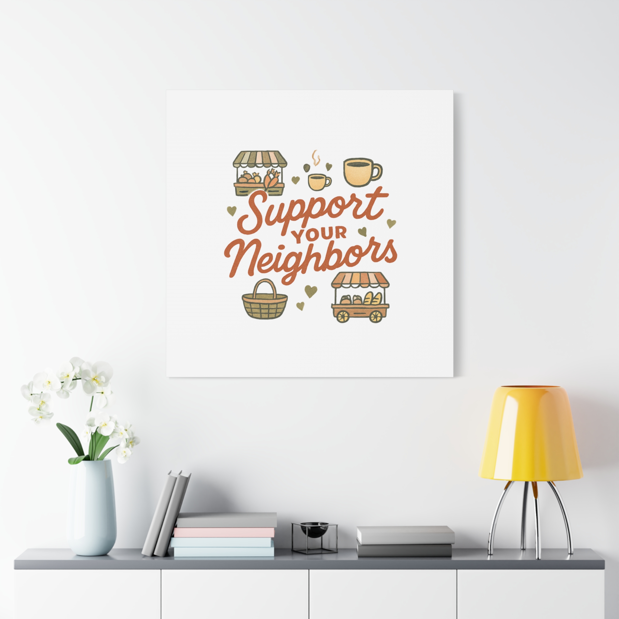 support your neighbors canvas | matte stretched wall art support your neighbors canvas | matte stretched wall art