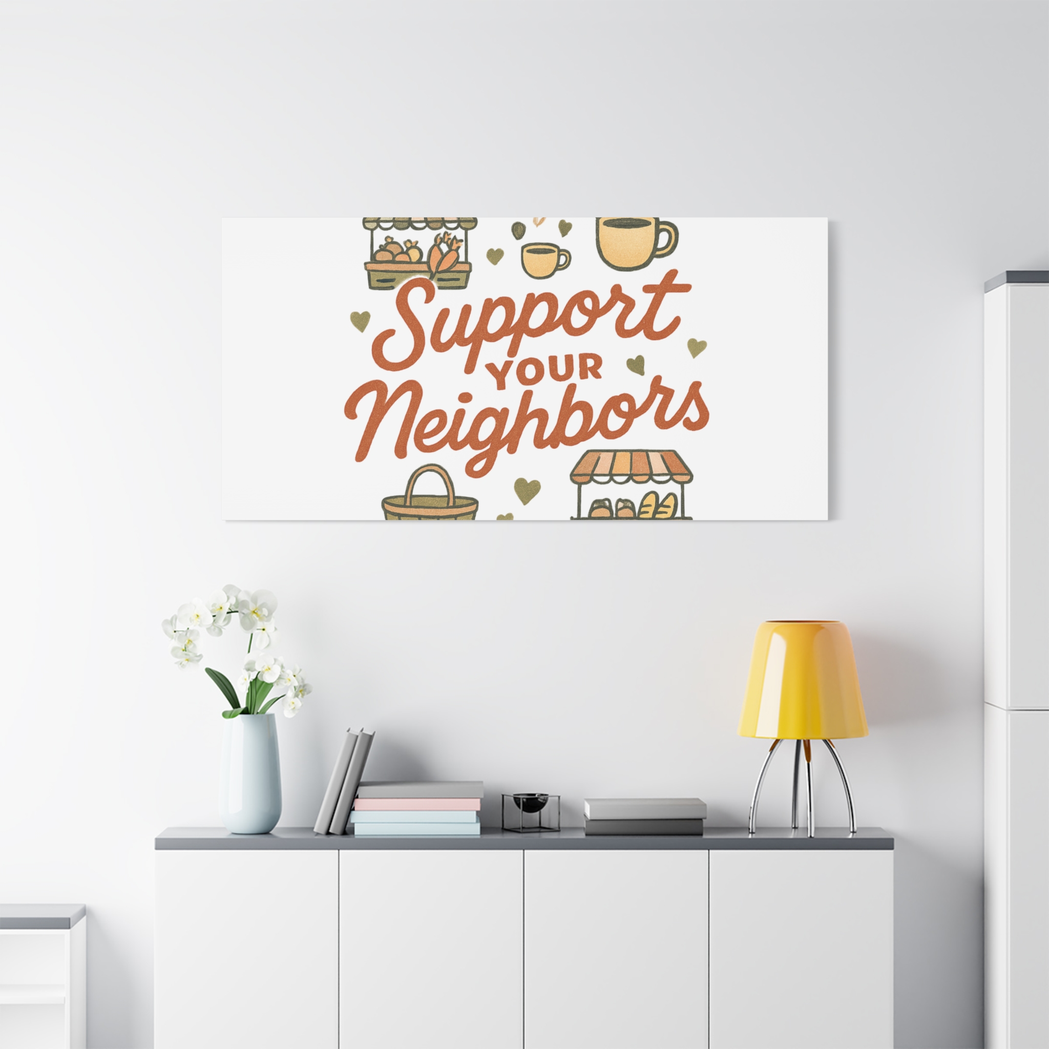 support your neighbors canvas | matte stretched wall art support your neighbors canvas | matte stretched wall art