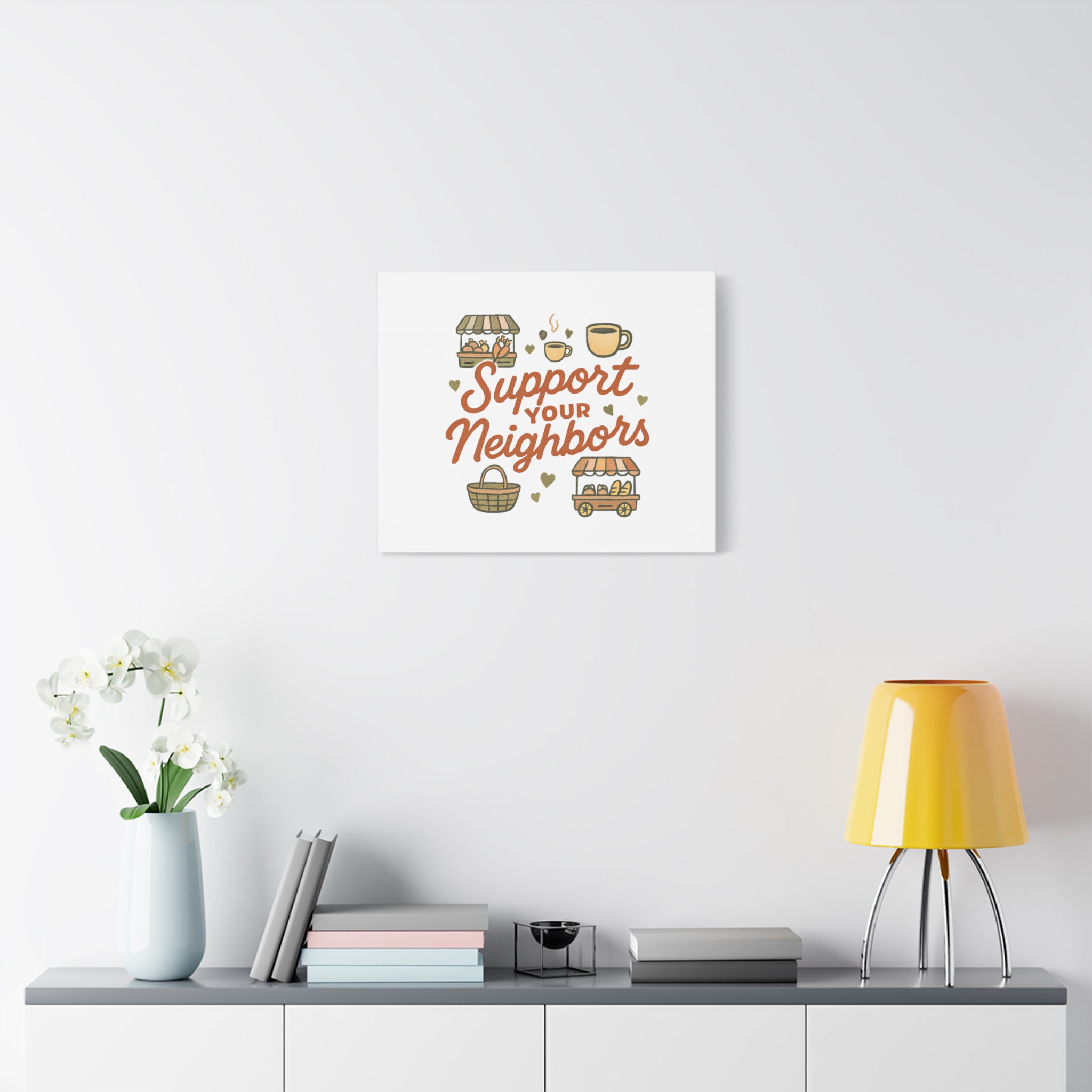 support your neighbors canvas | matte stretched wall art support your neighbors canvas | matte stretched wall art