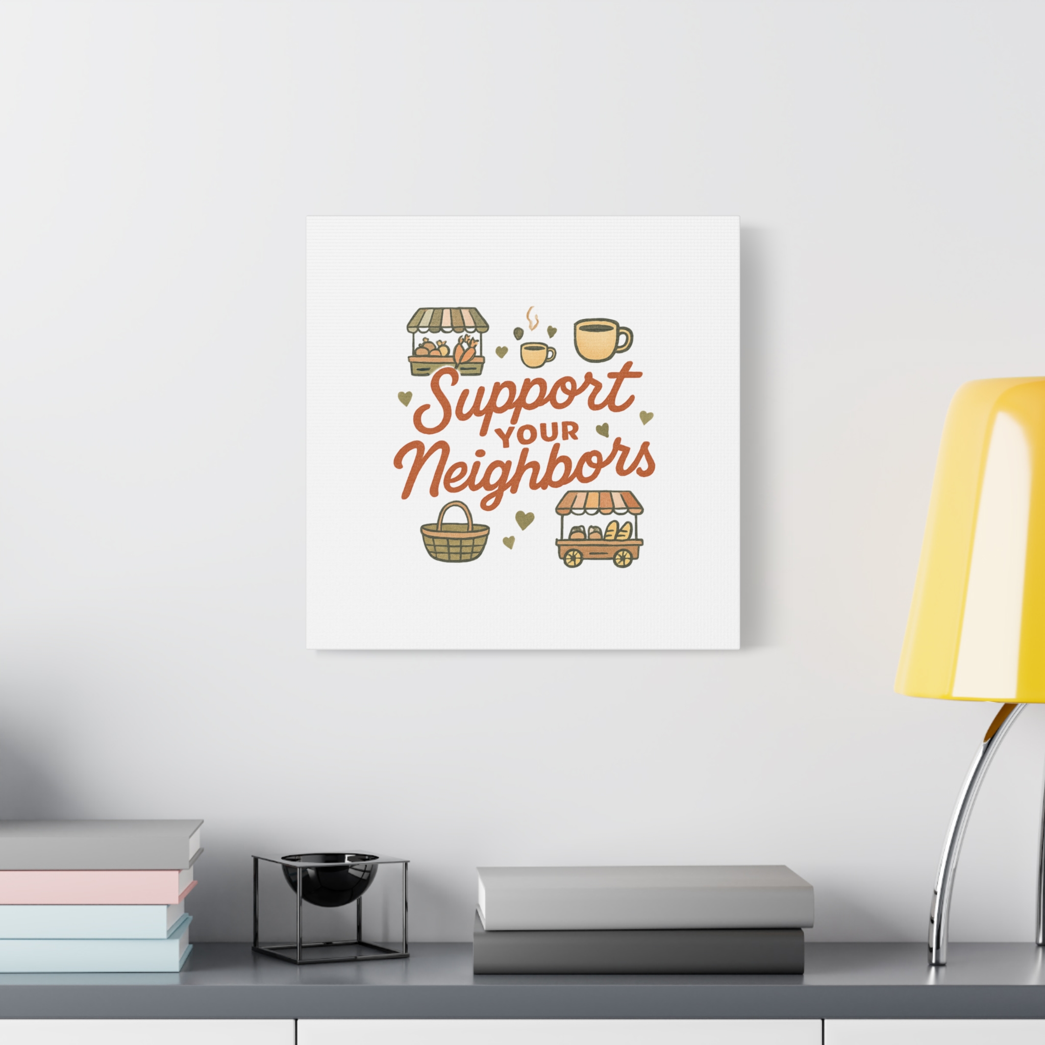 support your neighbors canvas | matte stretched wall art support your neighbors canvas | matte stretched wall art