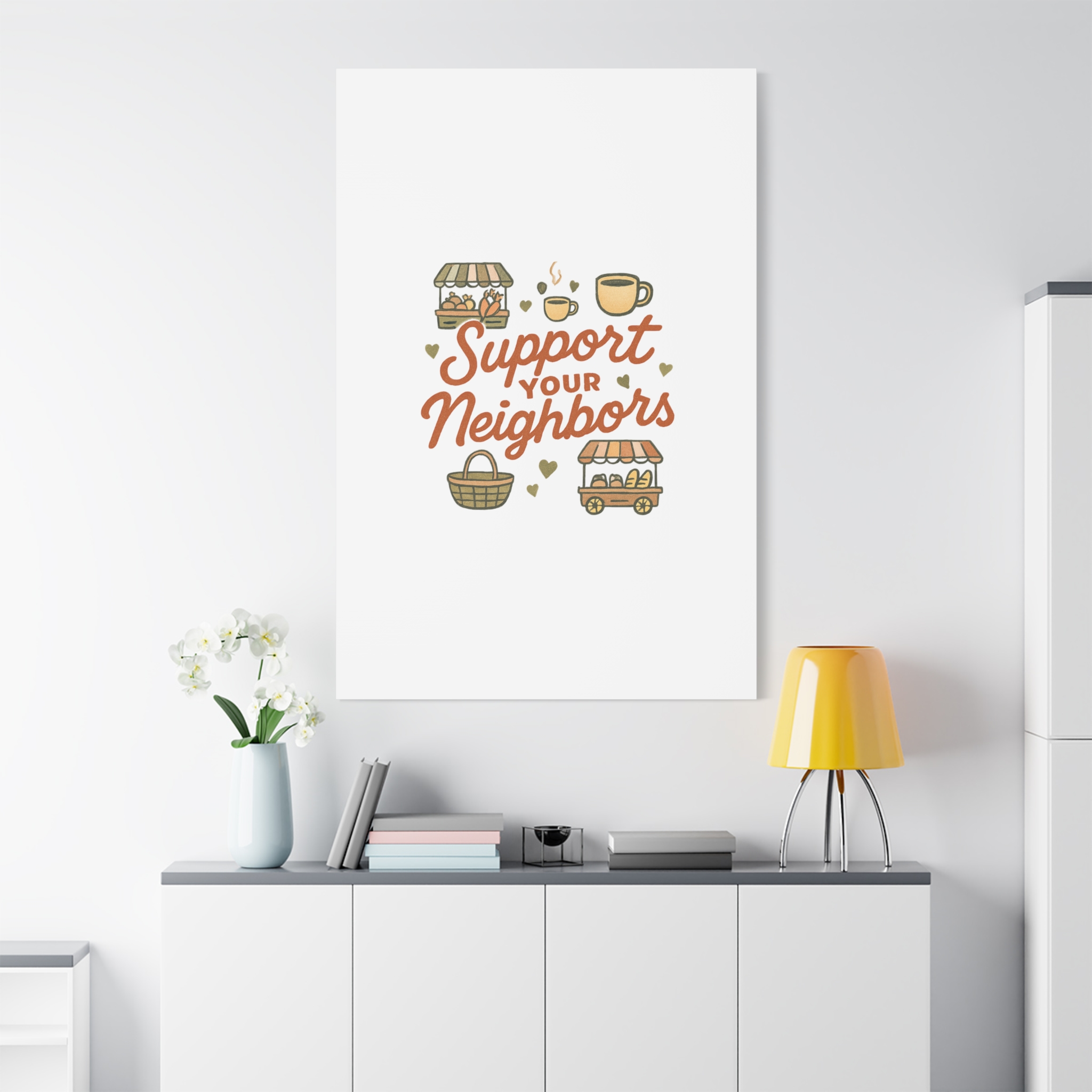 support your neighbors canvas | matte stretched wall art support your neighbors canvas | matte stretched wall art