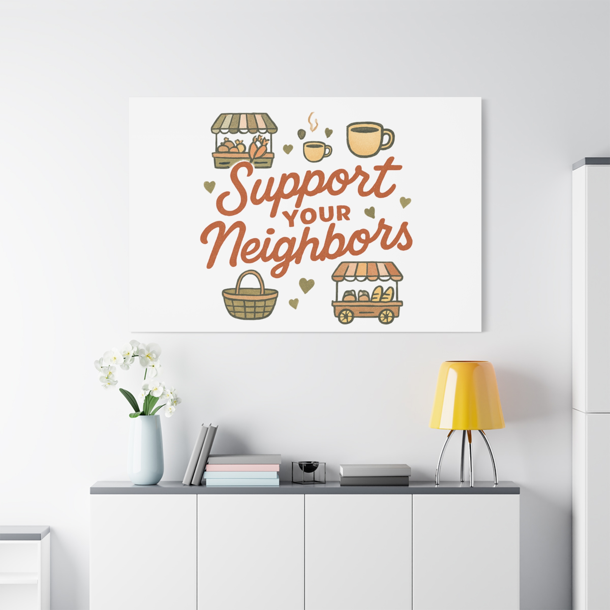 support your neighbors canvas | matte stretched wall art support your neighbors canvas | matte stretched wall art