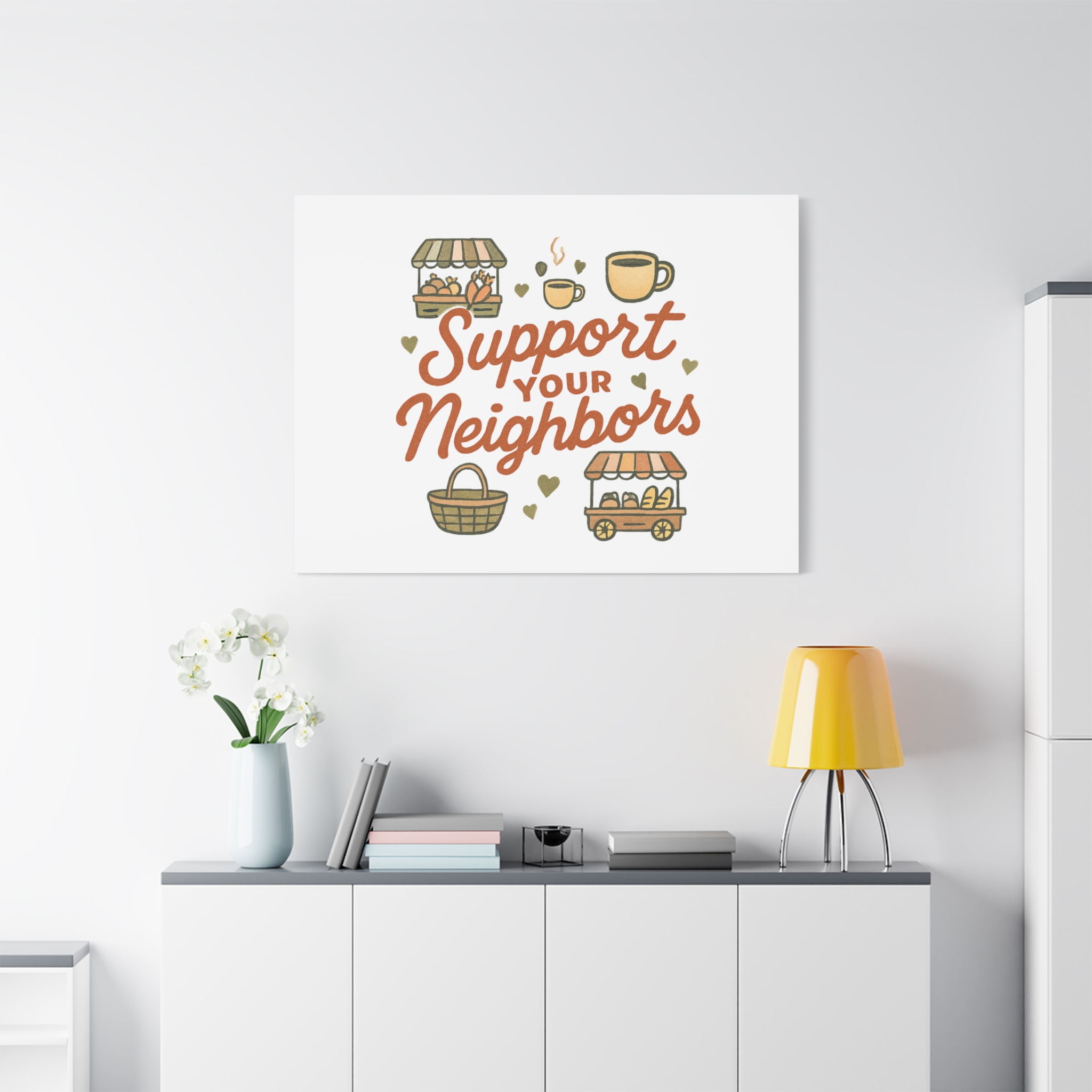 support your neighbors canvas | matte stretched wall art support your neighbors canvas | matte stretched wall art