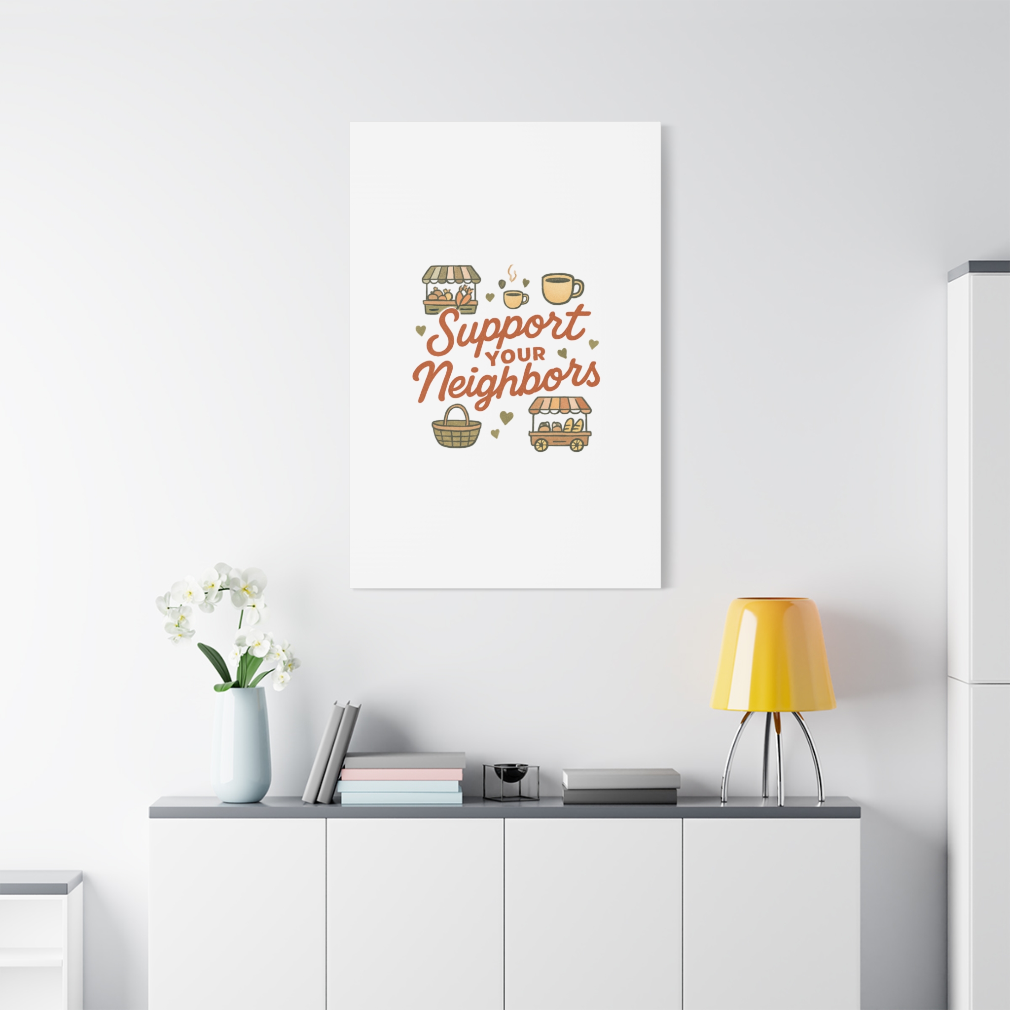 support your neighbors canvas | matte stretched wall art support your neighbors canvas | matte stretched wall art