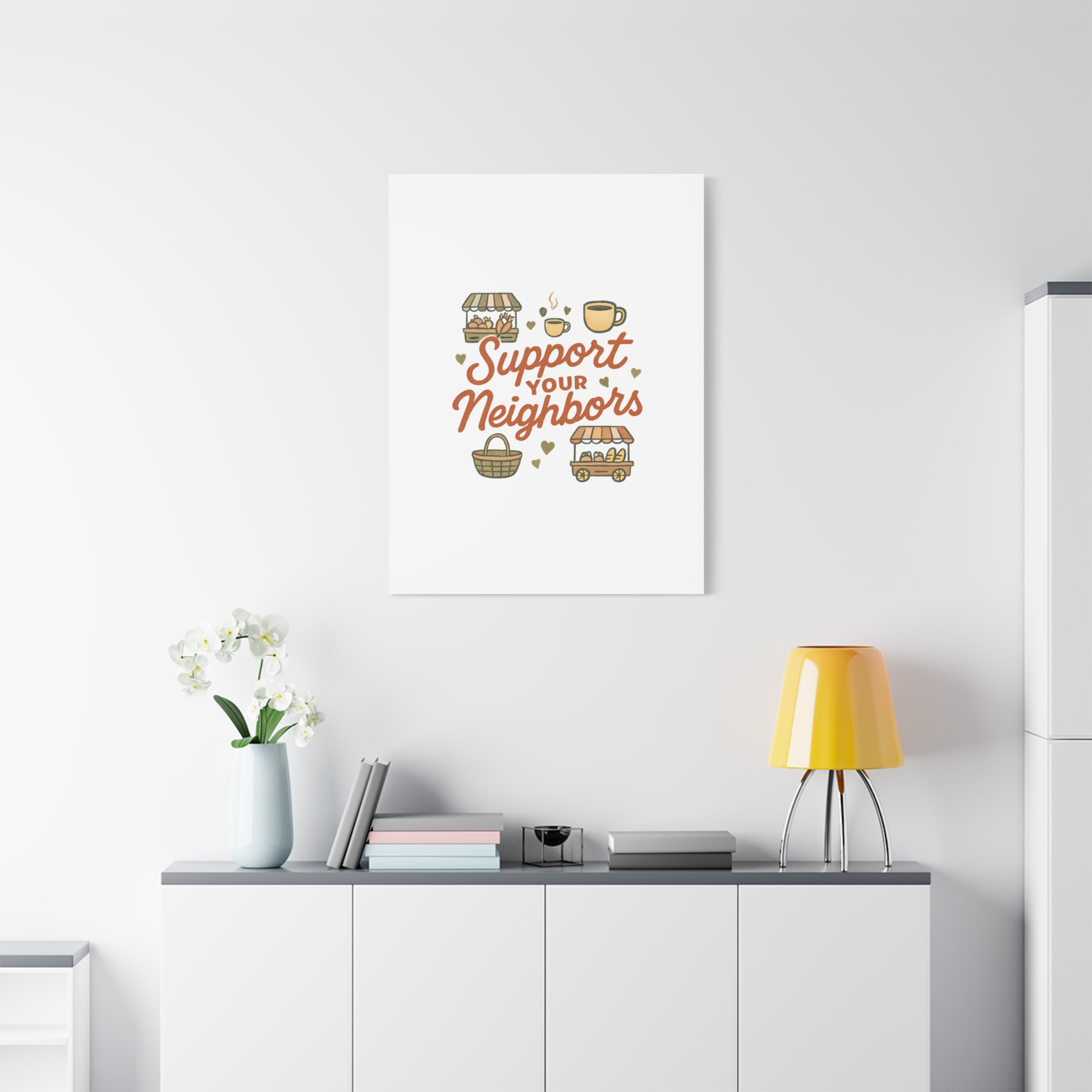 support your neighbors canvas | matte stretched wall art support your neighbors canvas | matte stretched wall art